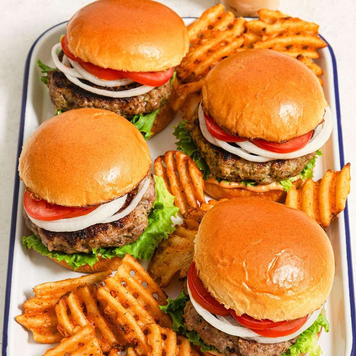 Grillowane hamburgery wieprzowe puzzle online