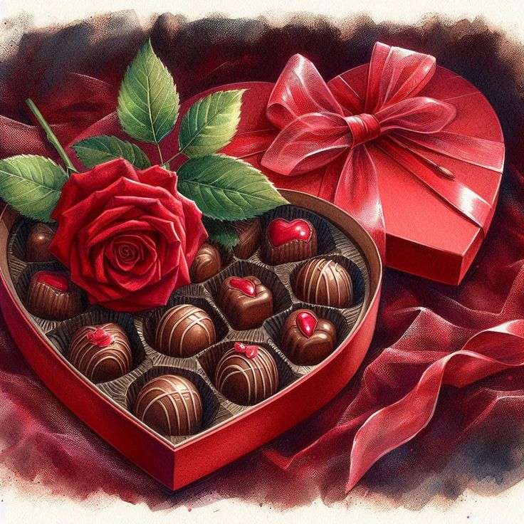 Chocolate pour la Saint-Valentin puzzle en ligne