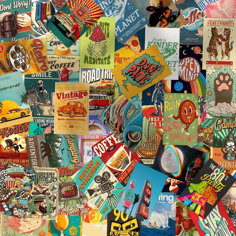 Varie etichette colorate puzzle online