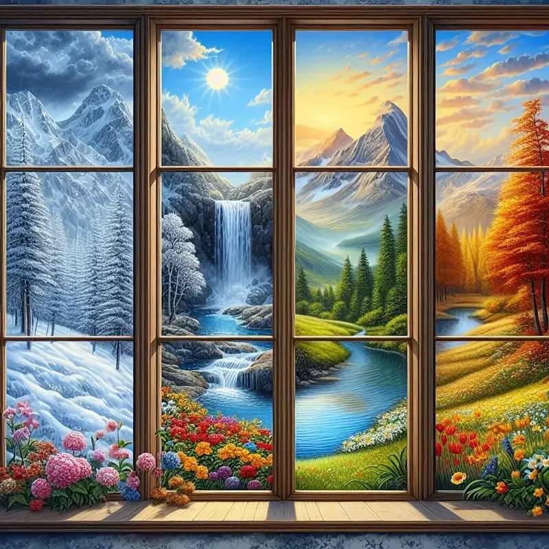 widok z okna puzzle online