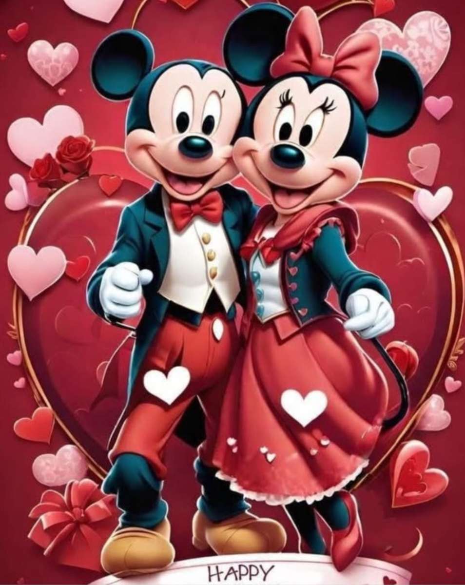 From Mickey i Minnie: Happy Valentine's Day puzzle online