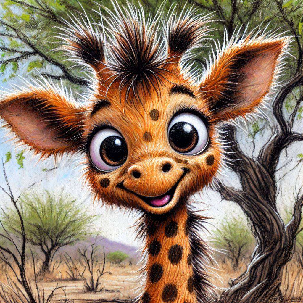 Cute baby giraffe online puzzle
