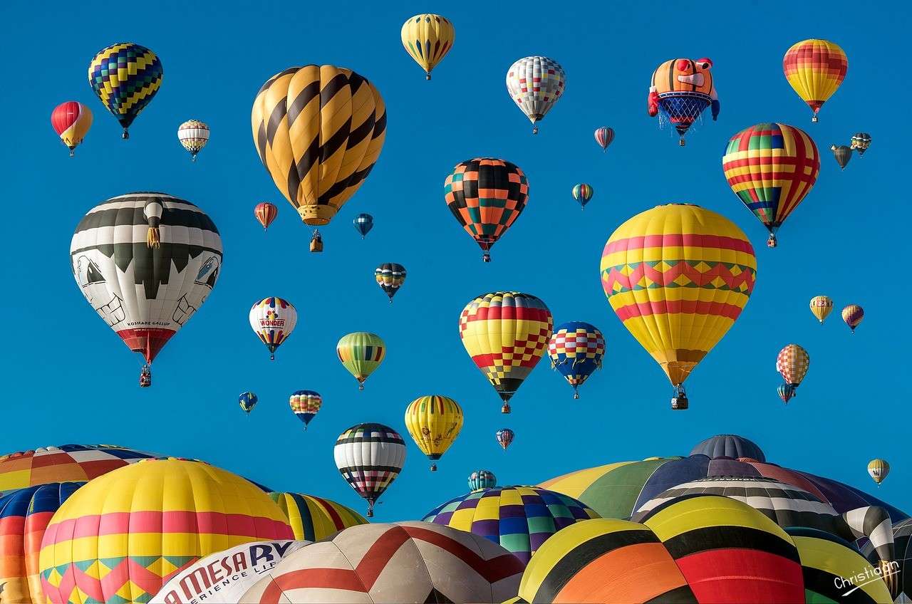 Varmluftsballonger pussel på nätet