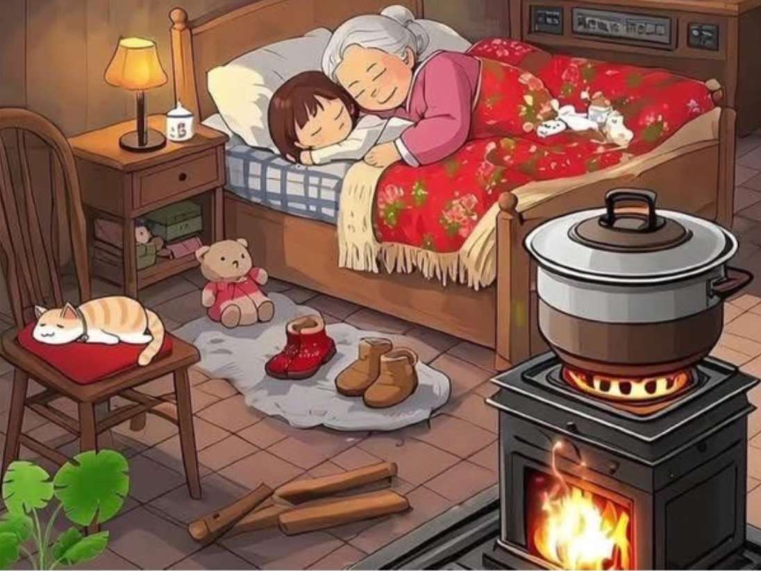 Alvás a nagymamával: felbecsülhetetlen online puzzle