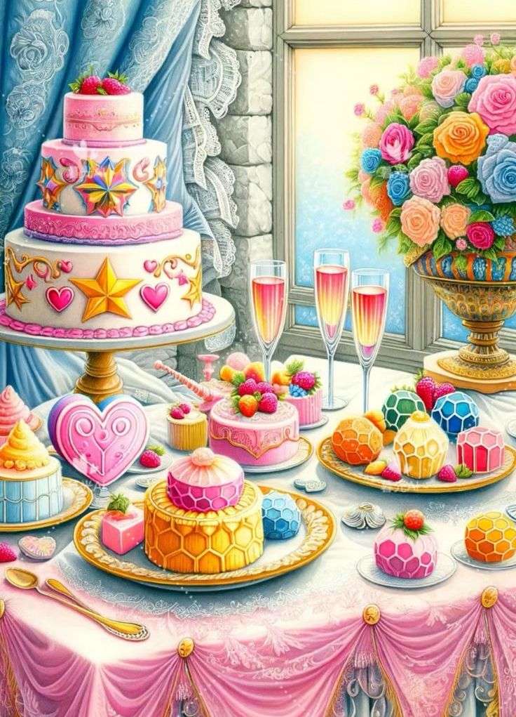 Fête d'anniversaire dynamique puzzle en ligne