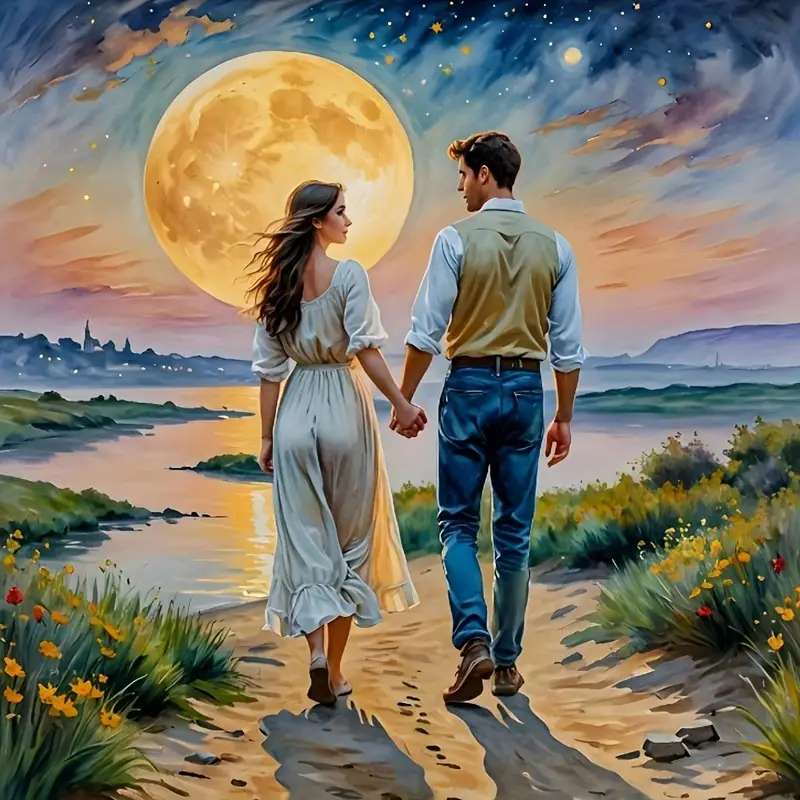 Enamorado de la puesta de sol rompecabezas en línea