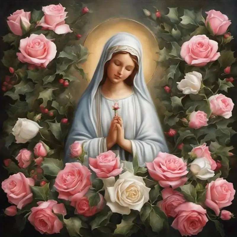 Maryja pogrążona w modlitwie puzzle online