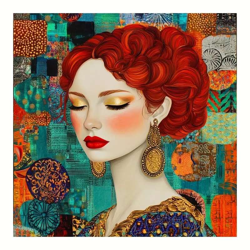 Portrait d'une femme aux cheveux roux puzzle en ligne