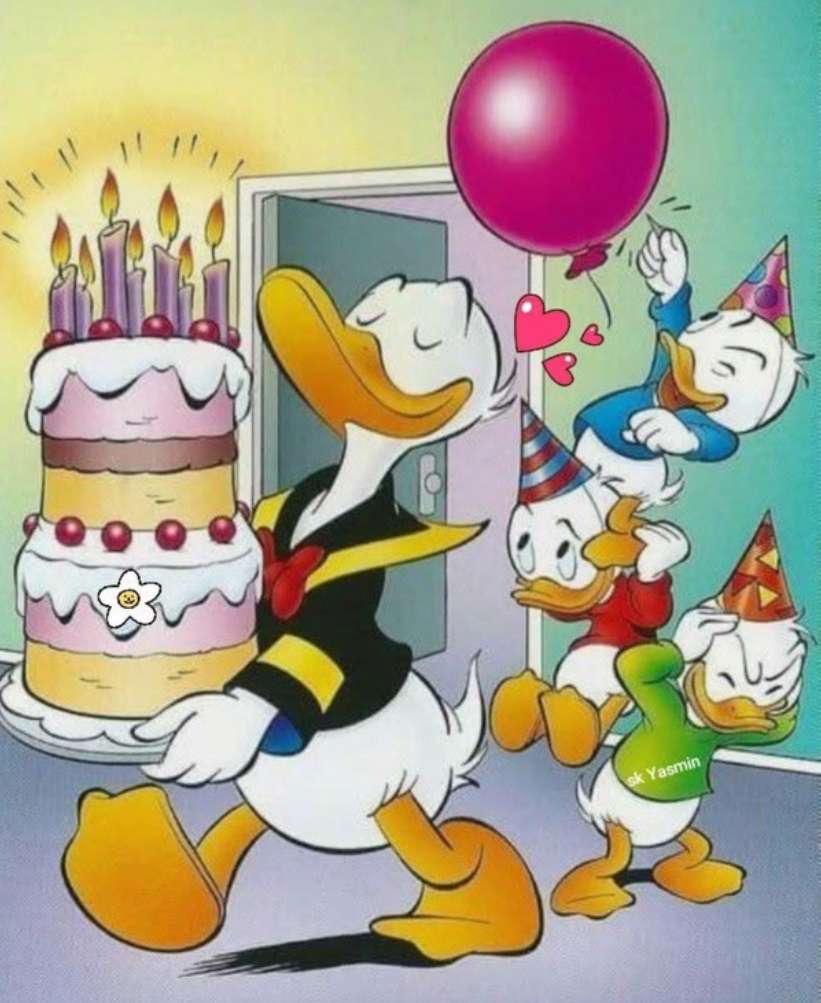 Joyeux anniversaire Donald Duck puzzle en ligne