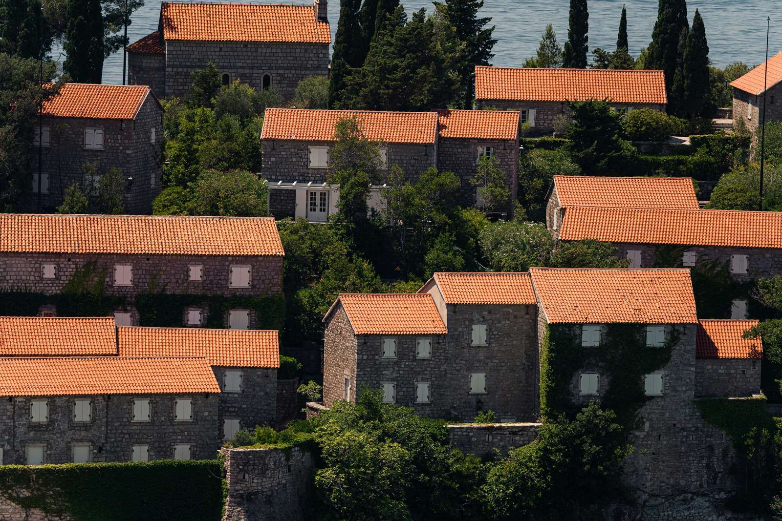 Sveti Stefan、モンテネグロ オンラインパズル