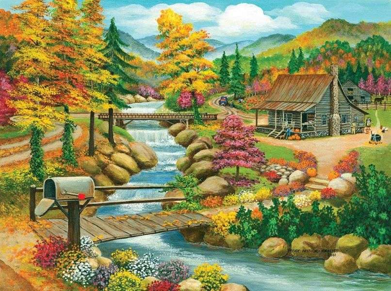 Jesienny krajobraz puzzle online