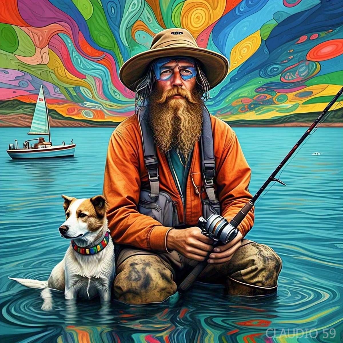 Accompagnato dal tuo cane. puzzle online