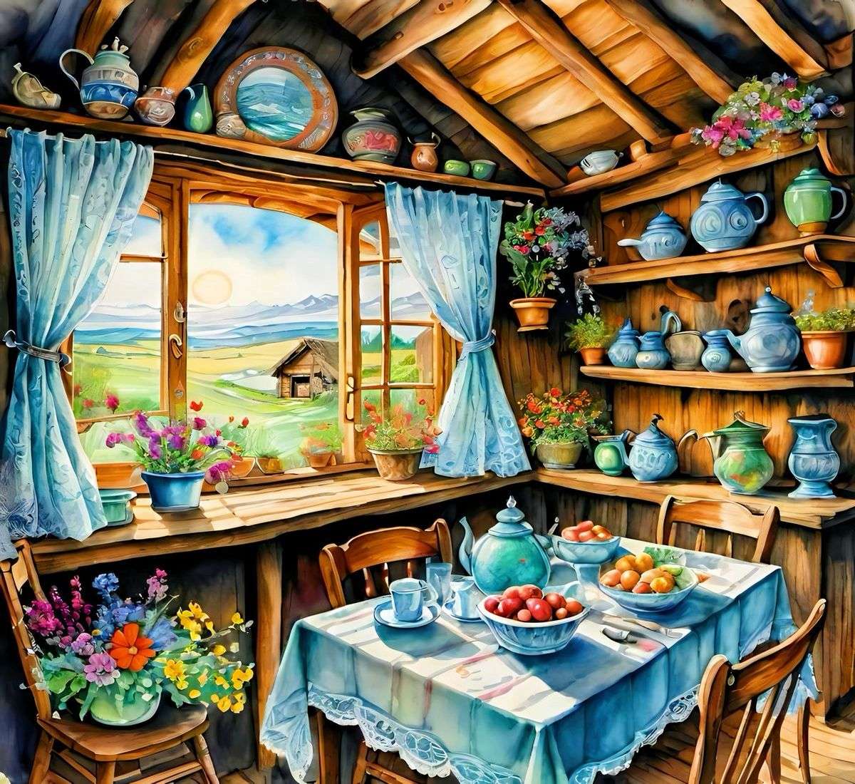 Wooden kitchen jigsaw puzzle online