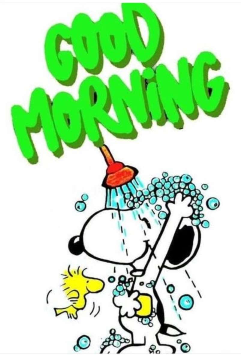 Snoopy Takes a Shower with Soap and Woodstock jigsaw puzzle online