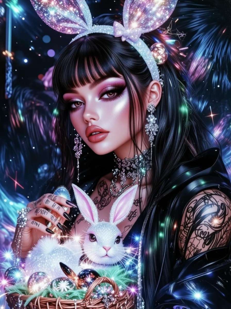 Wielkanocna Dziewczyna puzzle online