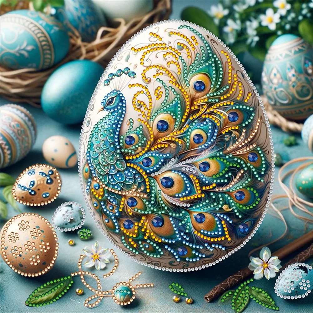 Peacock Easter Egg puzzle online