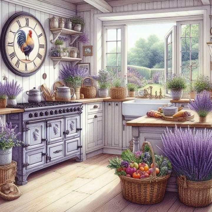 Lavender kitchen jigsaw puzzle online