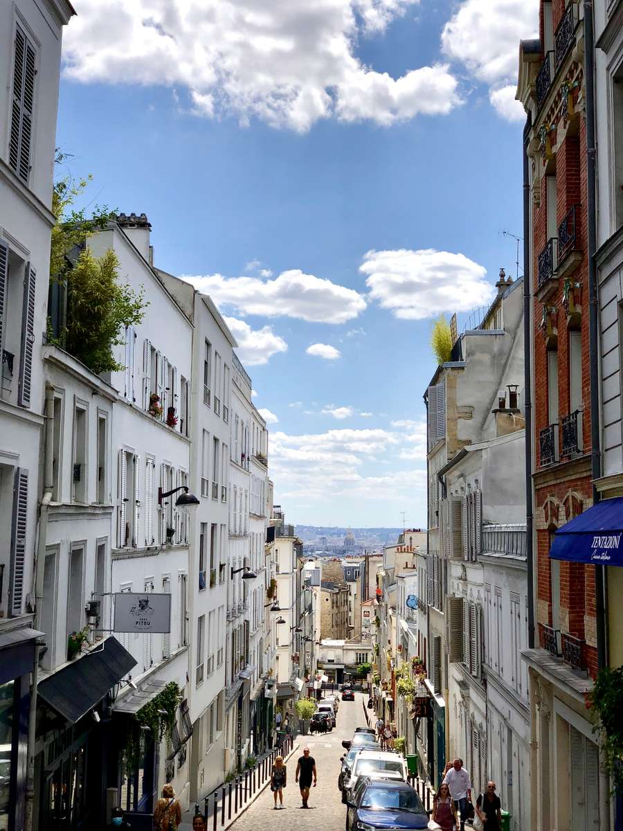 Rue Lepic、パリ、フランス オンラインパズル