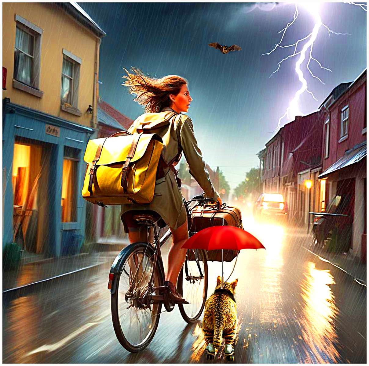 ♪ Hon lämnar hemmet, hejdå ♪ pussel på nätet