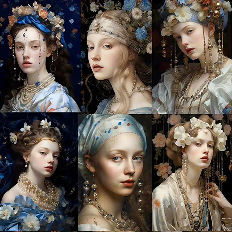 Retratos de mujeres en varias tomas rompecabezas en línea