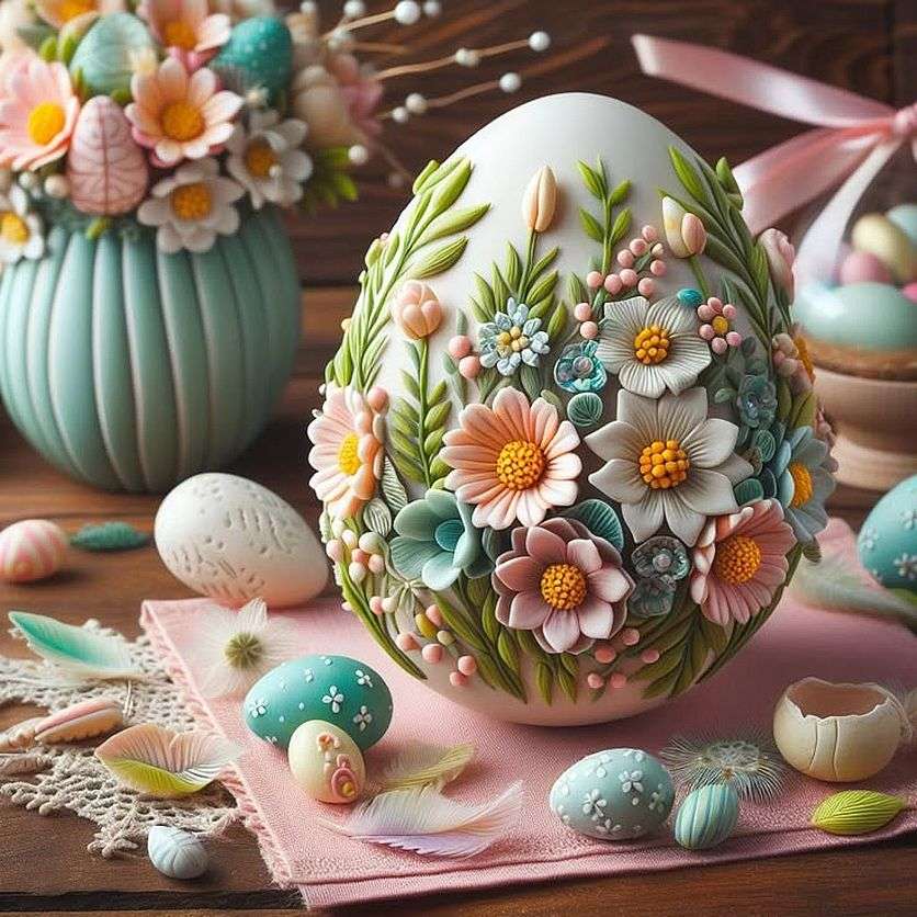 Hermoso huevo de Pascua rompecabezas en línea