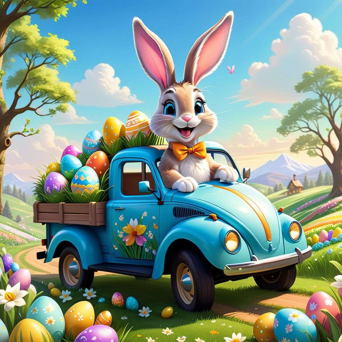 Easter bunny puzzle online