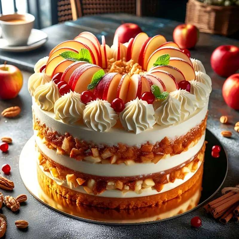 wykwintny tort z owocami puzzle online