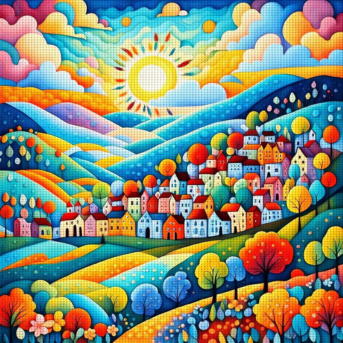 太陽の光の中のおとぎ話の土地 オンラインパズル