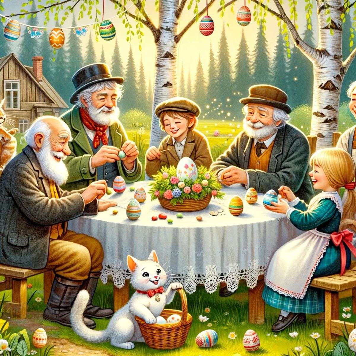Tradycje wielkanocne z jajami puzzle online
