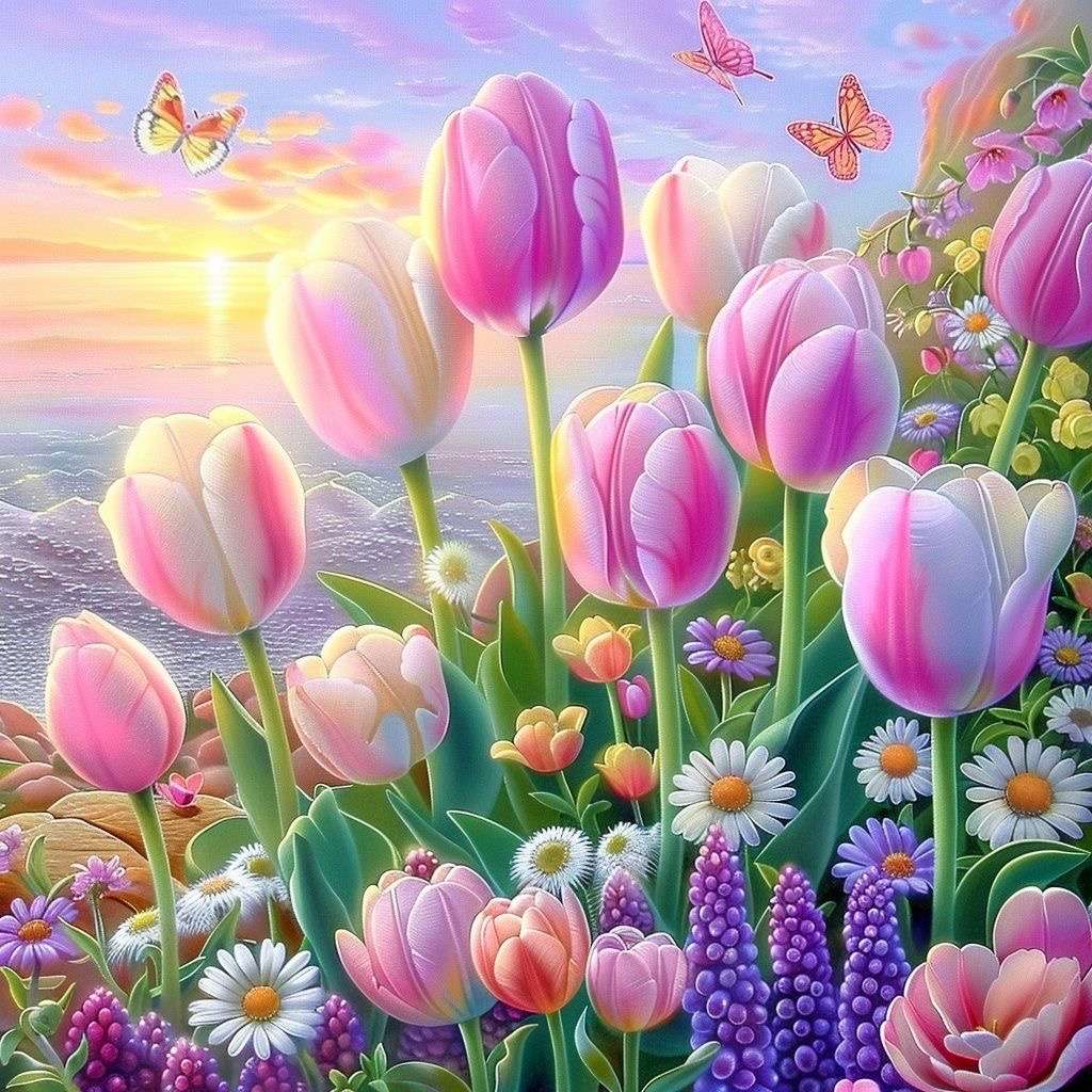 Wiosenne kwiaty puzzle online