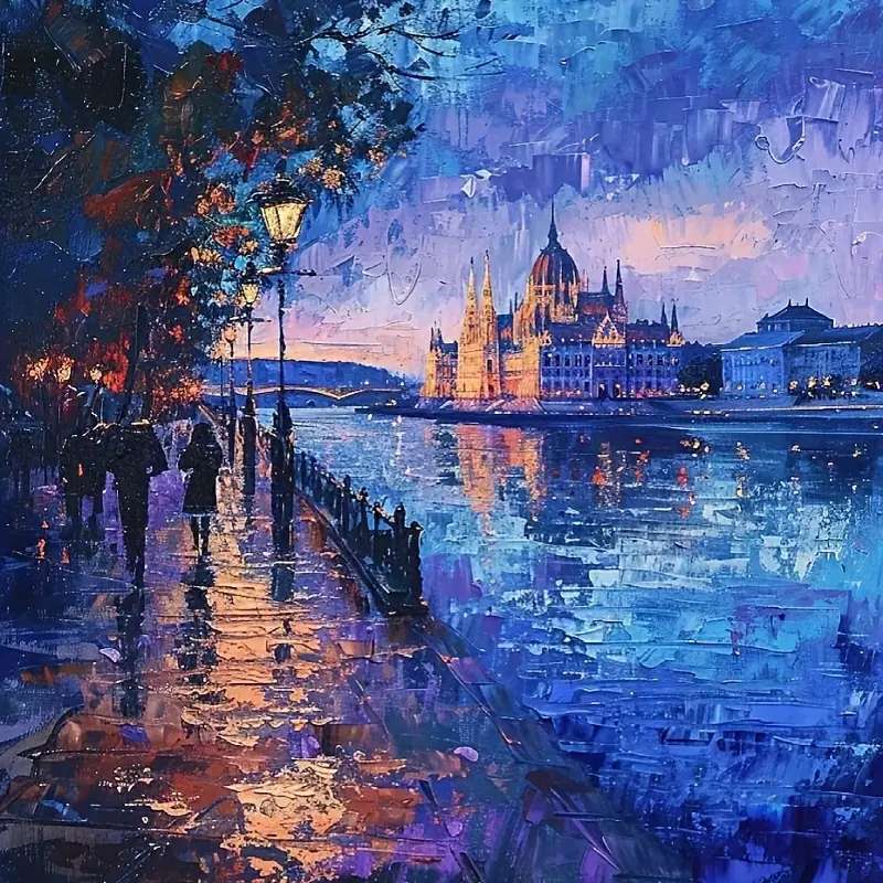nadrzeczne bulwary w deszczu puzzle online