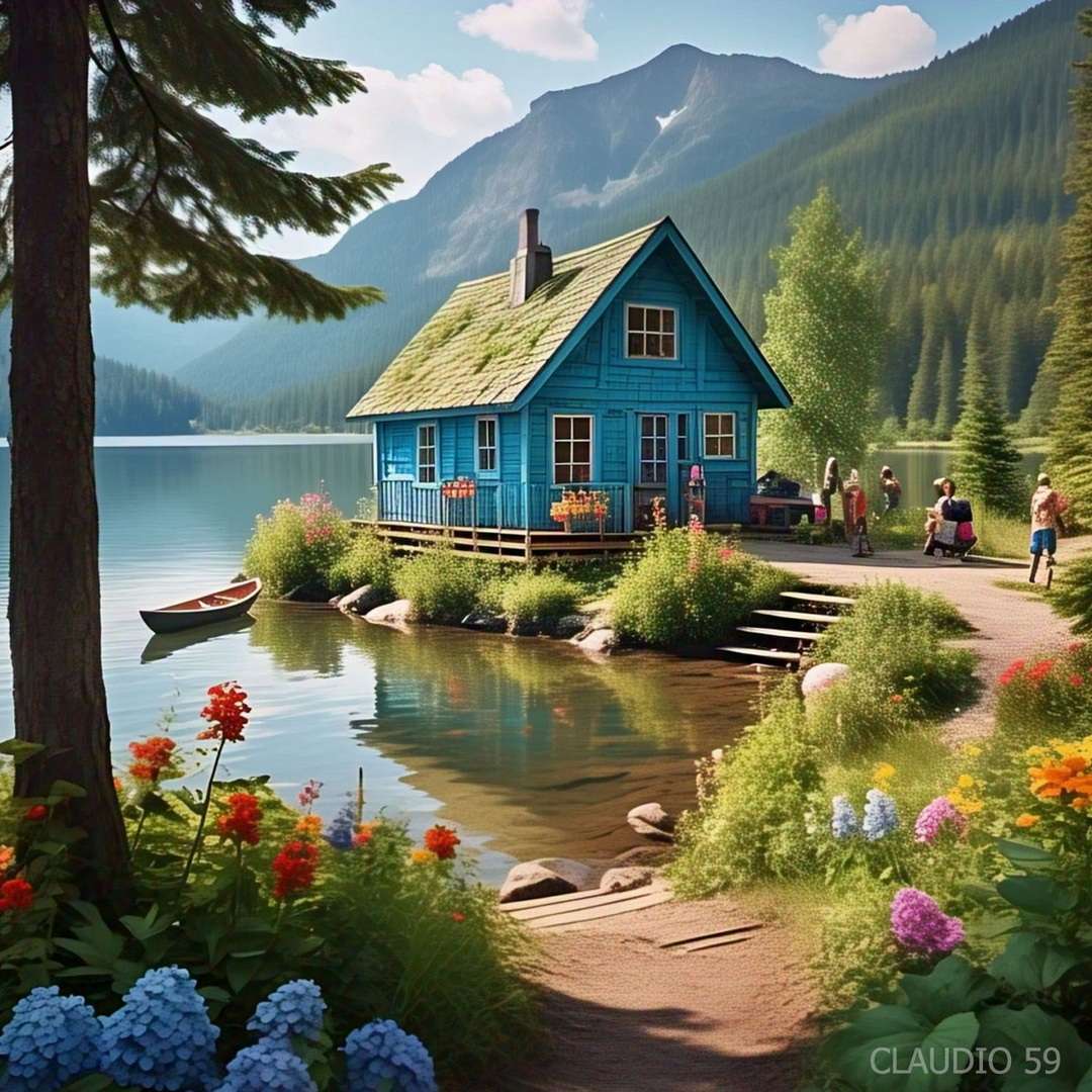 Cabine et bateau. puzzle en ligne