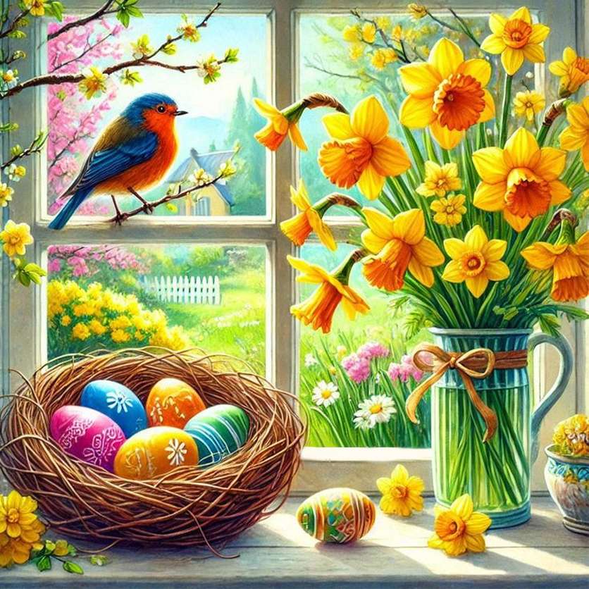 Sunny, happy Easter online puzzle