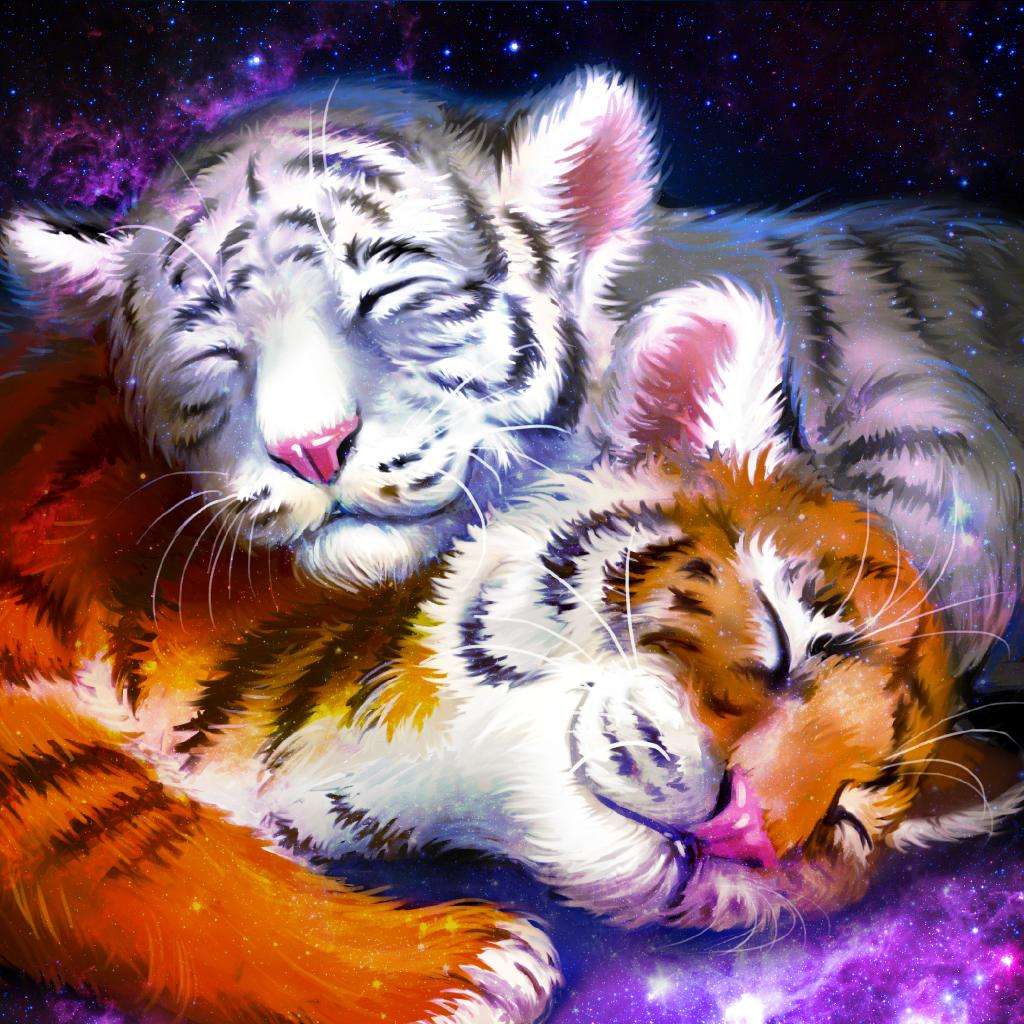 Śpiące Tygryski puzzle online
