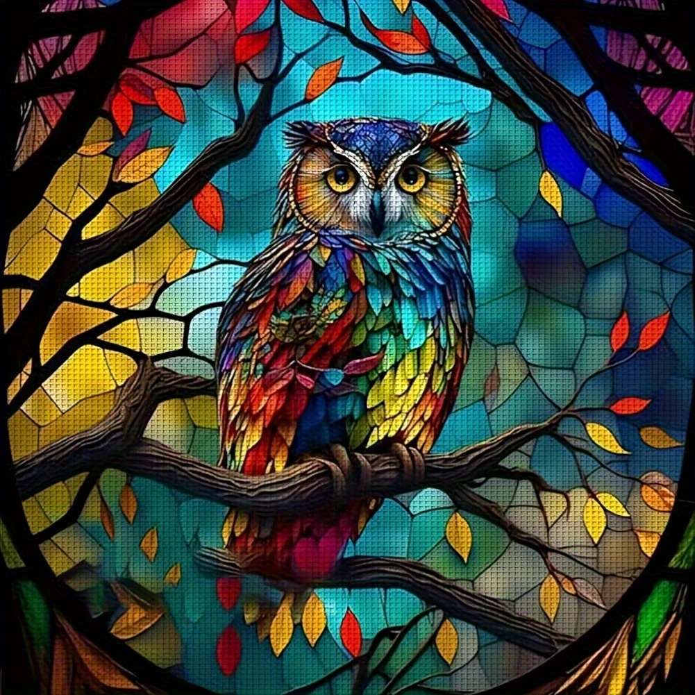Coruja em vitrais puzzle online