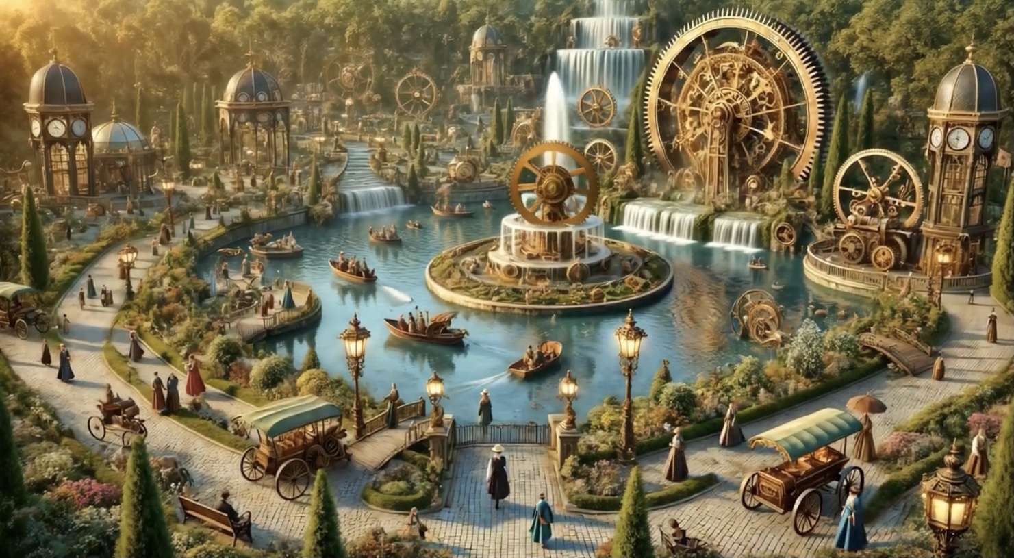 Beau parc d'attractions puzzle en ligne