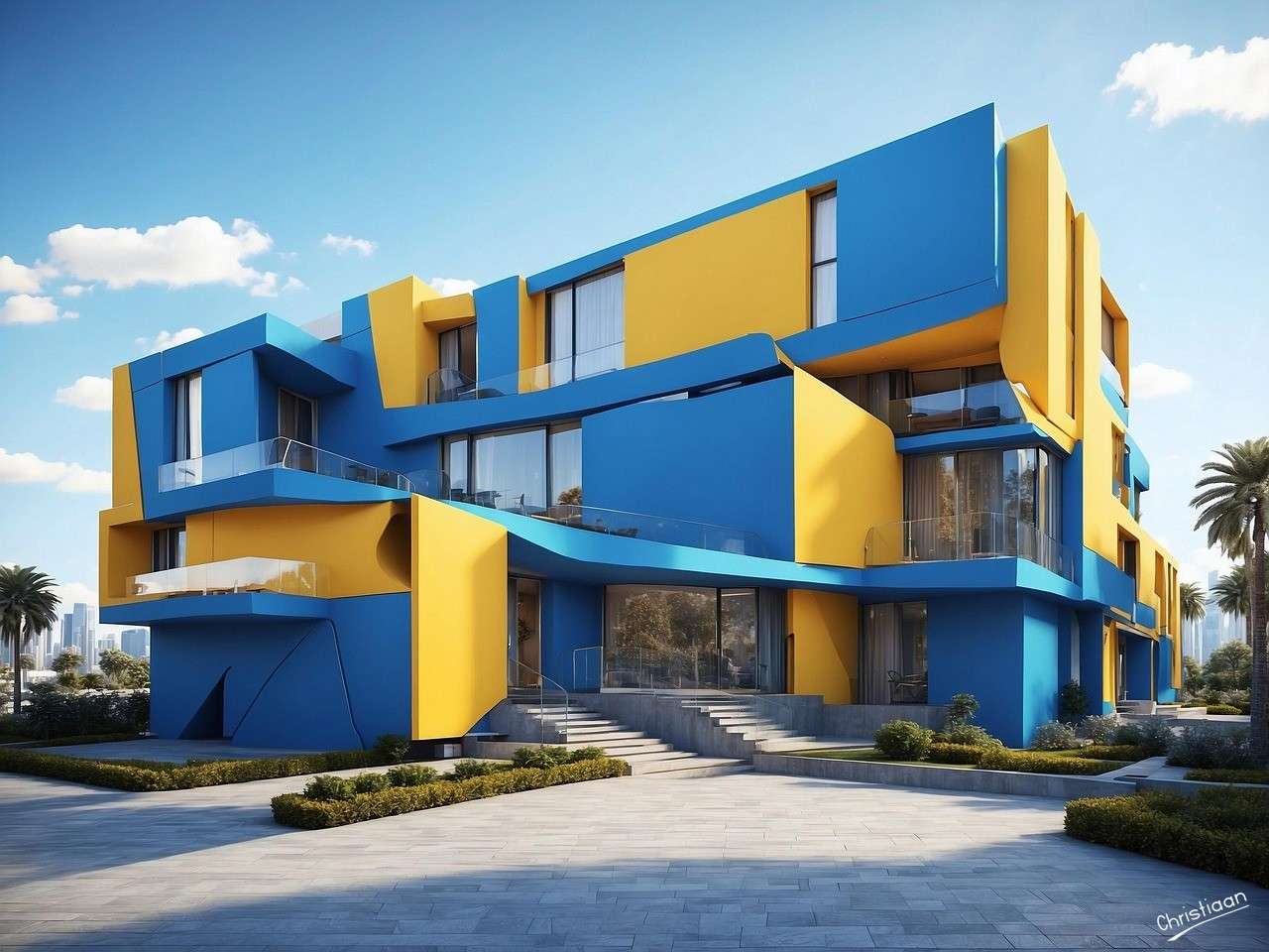 Moderno chi, costruzione, colori. puzzle online
