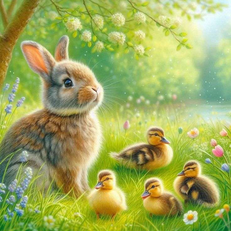 Bunny e Ducks carini puzzle online