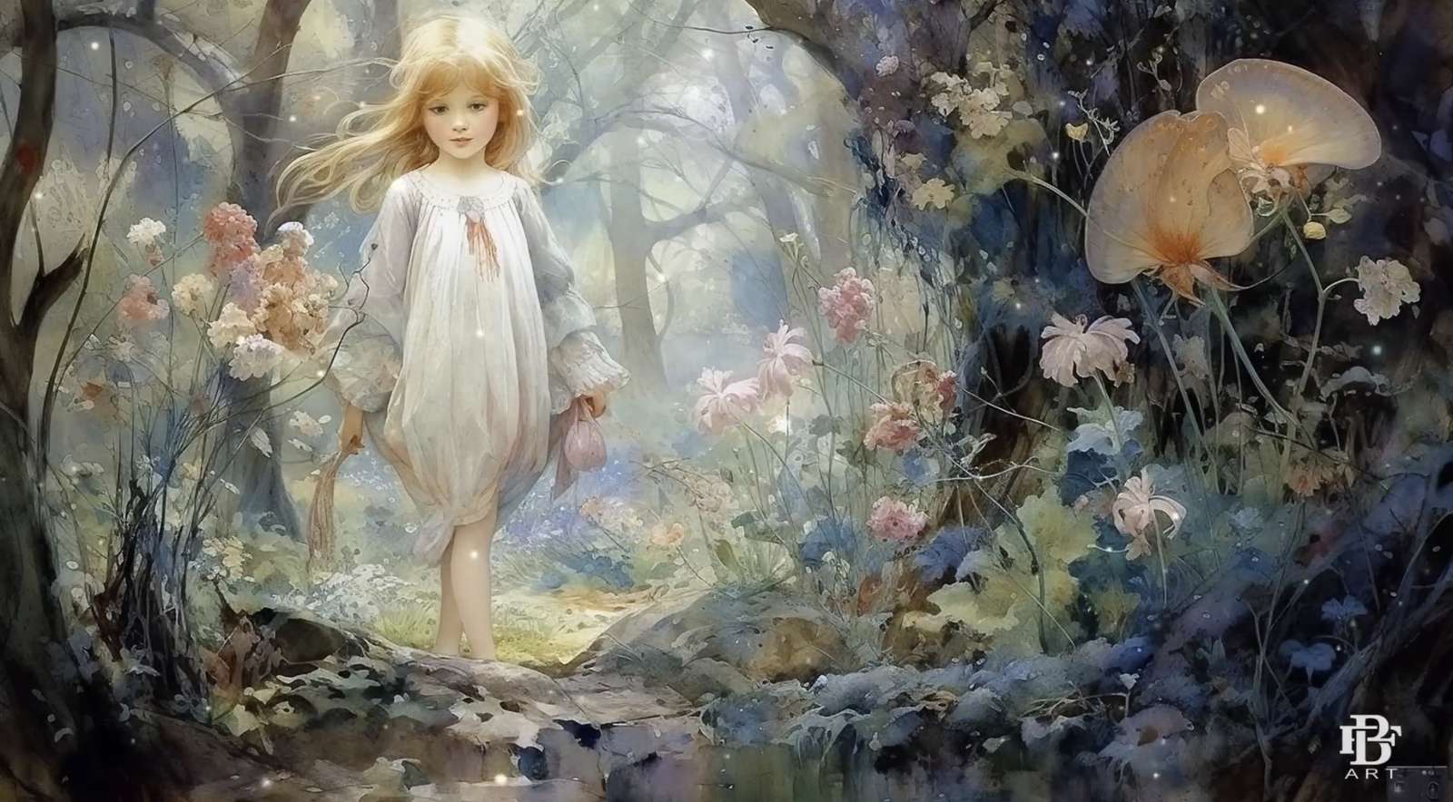 Camminare nella foresta segreta puzzle online