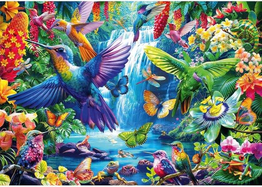 Kolibry w Tropikach puzzle online
