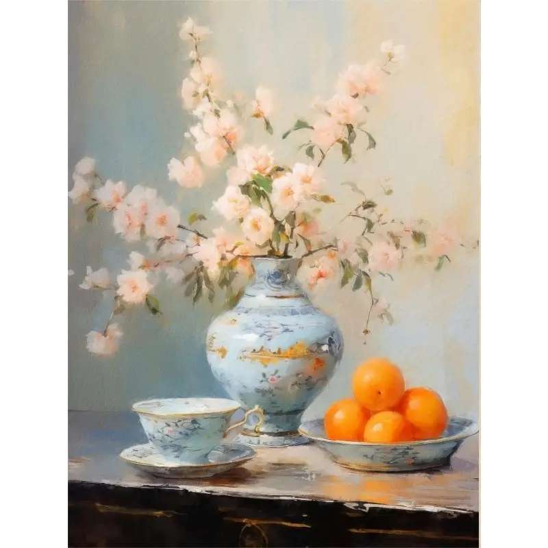 martwa natura z pomarańczami puzzle online