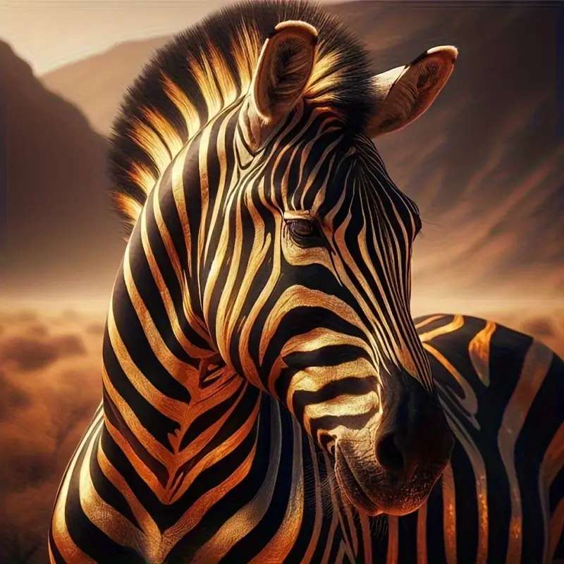 Zebra meravigliosamente tinta puzzle online