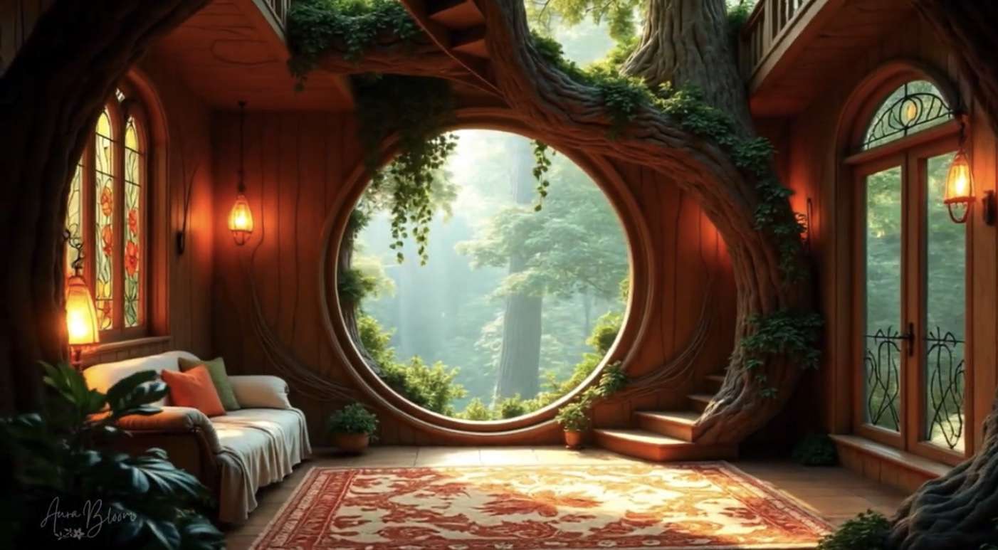 Maison d'arbres confortable puzzle en ligne