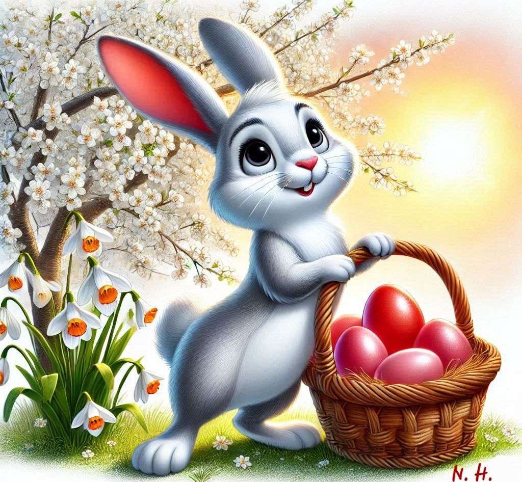 Easter bunny puzzle online
