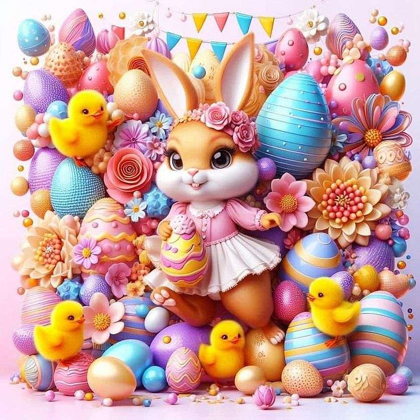 Bunnies wielkanocny mogą być zabawne puzzle online
