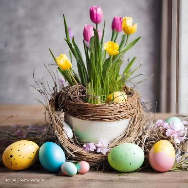 Virágok húsvétra online puzzle