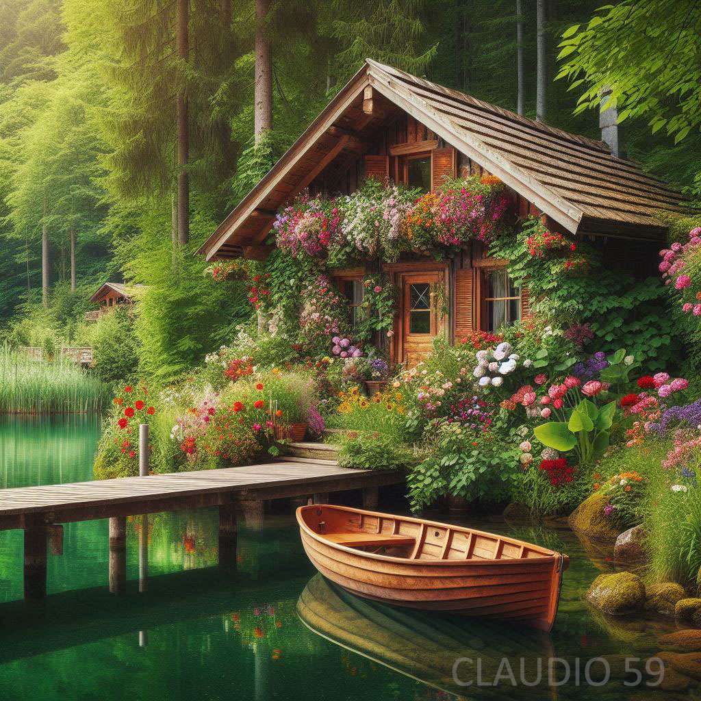 Łódź w rzece. puzzle online