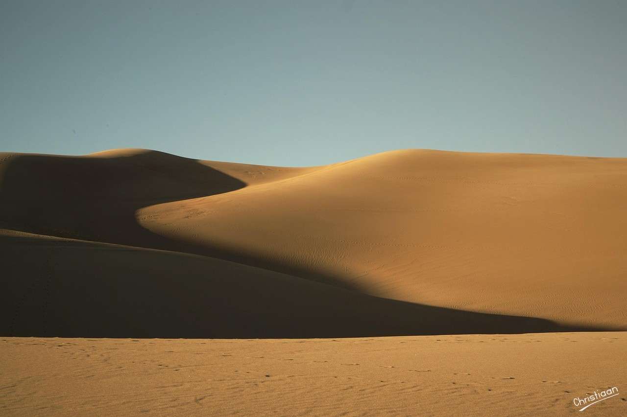 砂漠、砂丘、自然。 ジグソーパズルオンライン