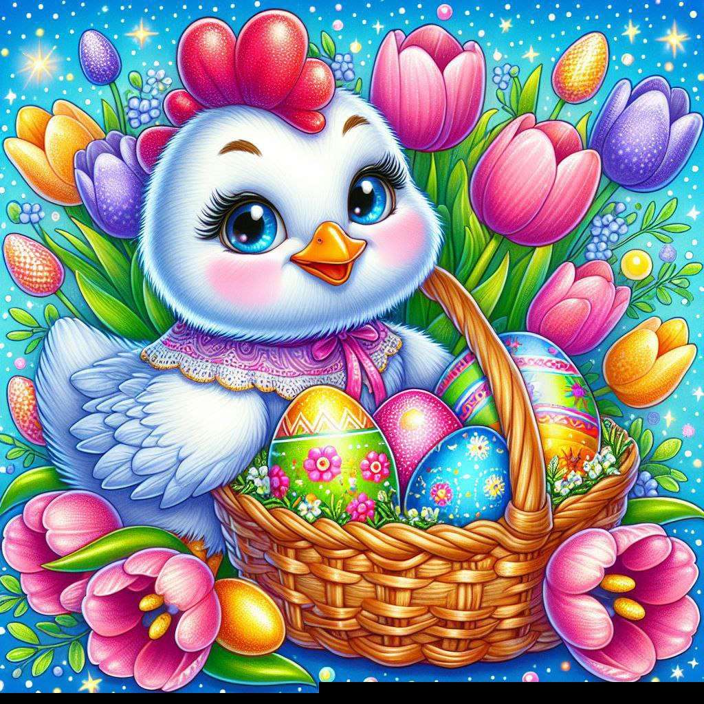 Kura wielkanocna puzzle online