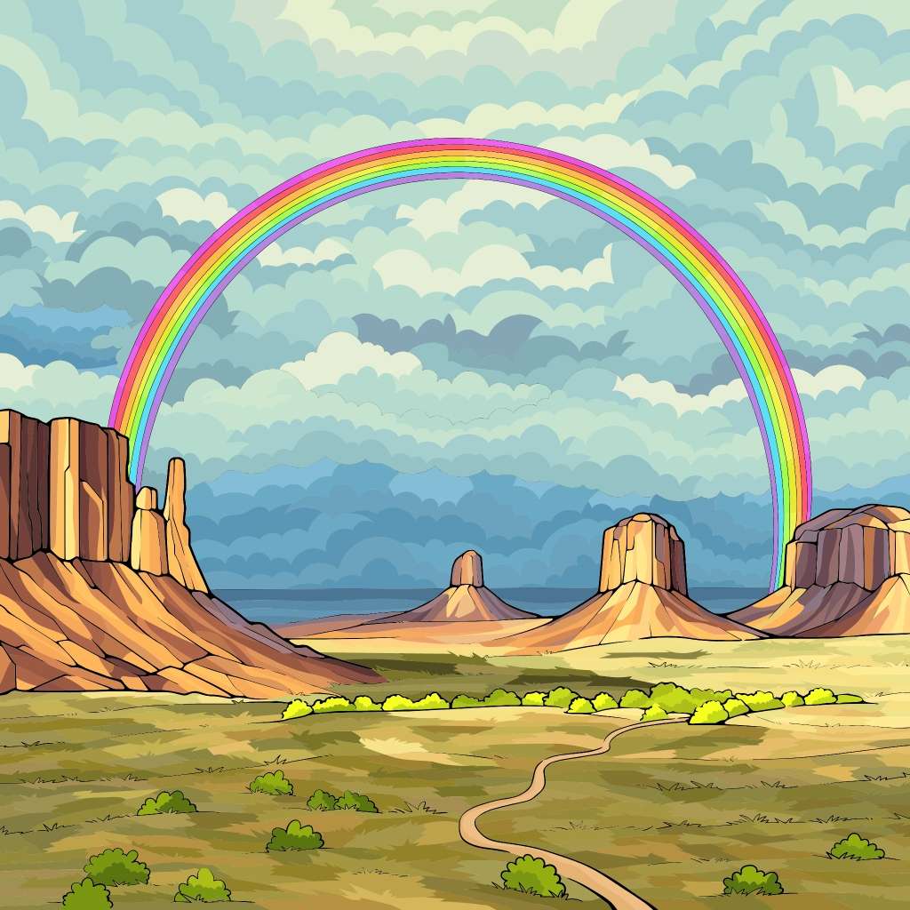 Tęcza na Utah USA puzzle online